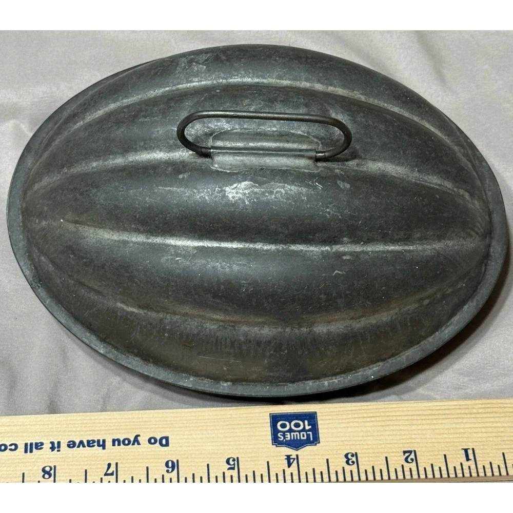 Vingate Antique German August‎ Kreamer Tin Metal Cake Pan Jello mold 1930's